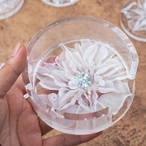 DIY Silicone Coasters Mat Storage Holder Resin Casting Mold Epoxy Mould Craft