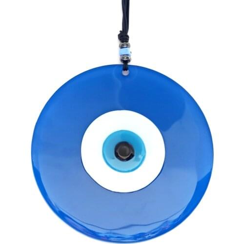 Handmade Glass Wall Ornament With Blue Color 20 Centimeter Evil Eye Beads