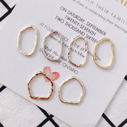 DIY Jewelry Findings Gold Silver Color Zinc Alloy Geometry Hollow Out Charms Ornament Accessries Girl Necklace Pendants