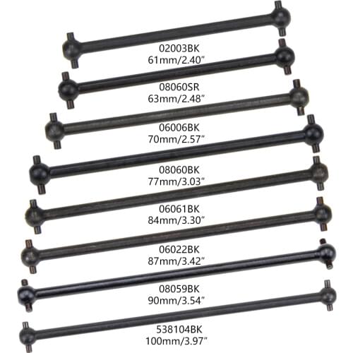 2pcs Steel Metal RC Car Drive Shaft Dogbone Overall Length 61mm 63mm 70mm 77mm 84mm 87mm 89.5mm 100mm