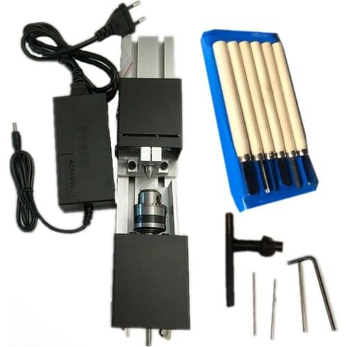 200W Efficient Mini Lathe Machine Mini CNC Milling Machine DIY Woodworking Wood Working Lathe Grinding Polishing Drill Tool Set