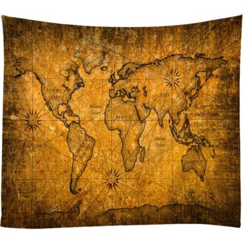 Map of The Creative World 3D Painting Tapestry Wall Hanging Bed Spread Beach Towel Table Cloth Yoga Mat 250*180CM Large Size