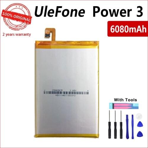 100% Original 6800mAh Power 3 Battery For Ulefone Power 3 Phone High quality Batteries With Tools+Tracking Number