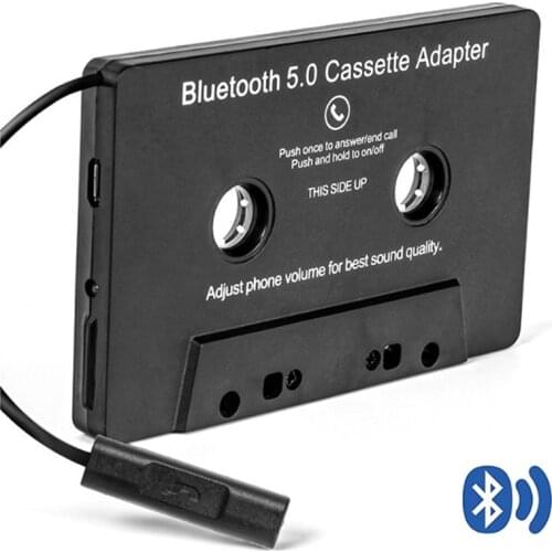 Bluetooth 5.0 Car Tape Audio Cassette Aux Adapter Smartphone Cassette Adapter Car Tape Stereo Converter Cassette Adapter