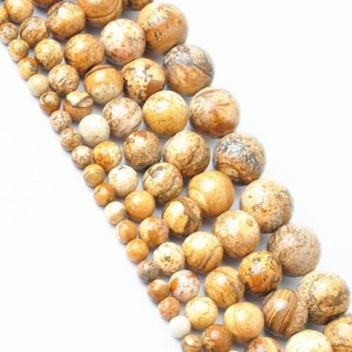 4-12mm Natural Brown Stone Space Loose Beads Jewelry Making For Necklace Bracelet DIY New