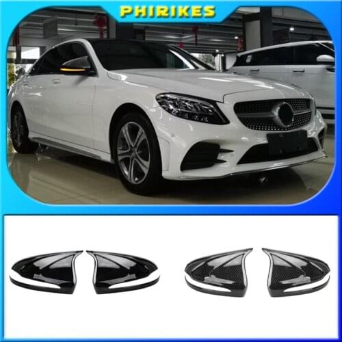 For Mercedes-Benz C260L Rearview Mirror Cover E-Class C-Class C200L E300L Carbon Fiber Reversing Shell S-Class GLC