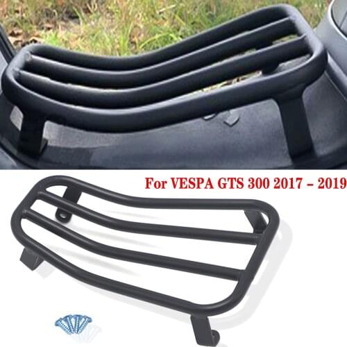 Black For VESPA GTS 300 2017 2018 2019 Motorcycle Aluminum Foot Pedal Rear Luggage Rack Bracket Holder