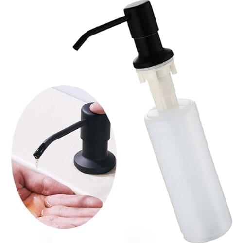 Matte Black Soap Dispenser Chrome Brushed Nickel Countertop Liquid Dish Hand Pump Kitchen Sink Soap Dispenser