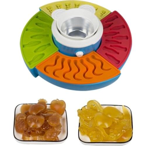 Home Mini Fudge Machine EU Plug Jelly Candy Sweets Gummy Bears Making Equipment 4 Different Shapes Home Kitchen Appliances 19QE