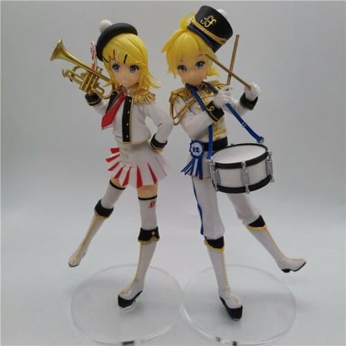 Hatsuns Mikuu Anime Gemini Band Figures 1/8 Kagamine Rin Kagamine Ren PVC Model Toy Collection Ornaments Dolls Gifts