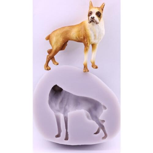 French Bulldog Cake Fondant Craft Silicone Mould Chocolate Candle Molds Resin Dog