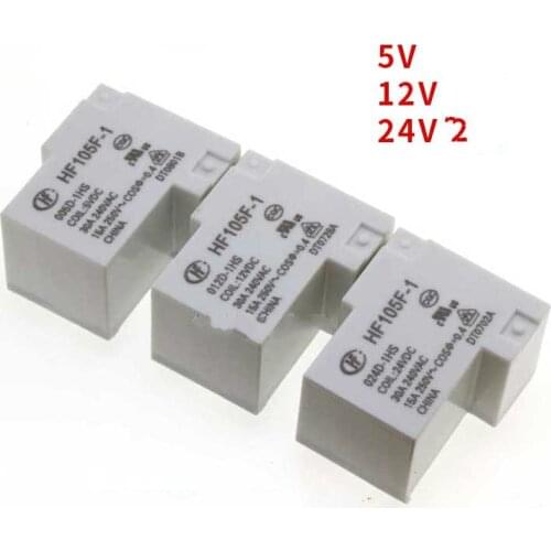 HF - jqx-105f-1 - 005d 012d024d-1hs 5V / 12V / 24v30a 4-pin relay