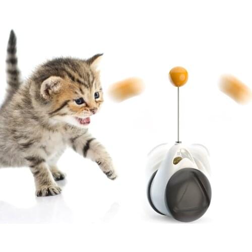 Cat Tumbler Toy Plastic Funny Automatic Catnip Toy Cat Interactive Toy Lrregular Rotatin Cat Toys for Cats Kitten