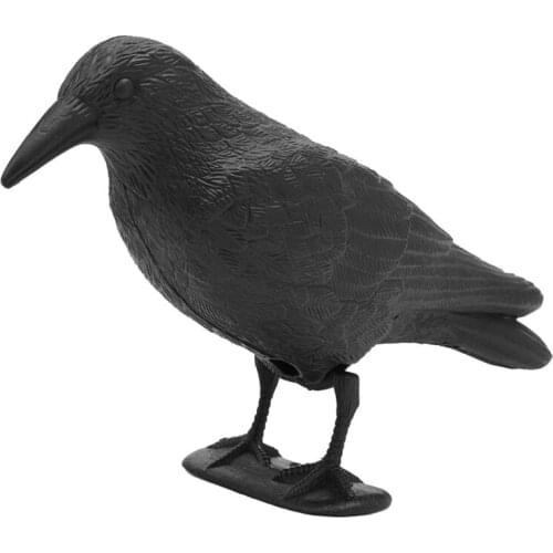 Fake Bird Hunting Realistic PE Black Yard Crow Hunting Decoy Garden Bird Deter Scarer Scarecrow Pest Deterrent Repeller Hunting