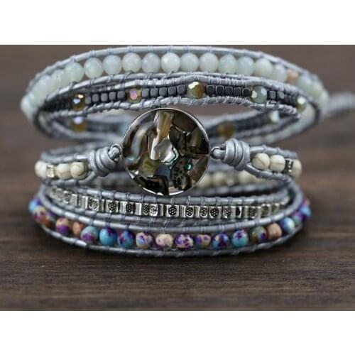 Exquisite Shell Hand Woven Multilayer Leather Bracelet Creative Ocean Style Simple Bracelet Bracelets for Women Designer Chrams