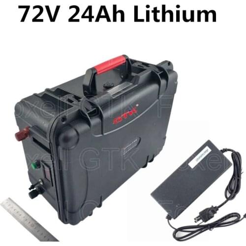 Rechargeable lithium batteries pack 72V 24Ah for E-bus e-car Electric boat motorcycle +84V charger