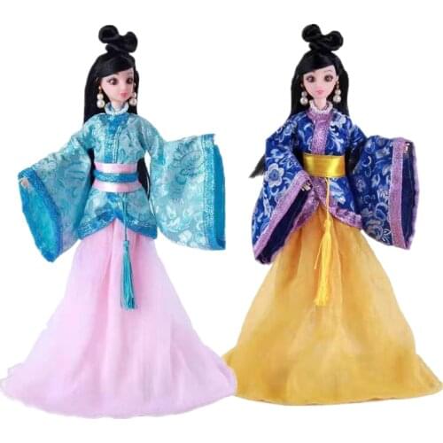 Cosplay Traditional Chinese Ancient Dress Doll Outfits For Barbie Clothes Vintage Style Princess Costume 11.5" Dolls Accessories