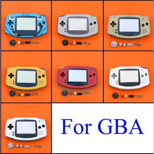 YuXi hot Full Set Housing Shell Case Cover+Screen Lens Protector +Stick Label for Gameboy Advance GBA Console