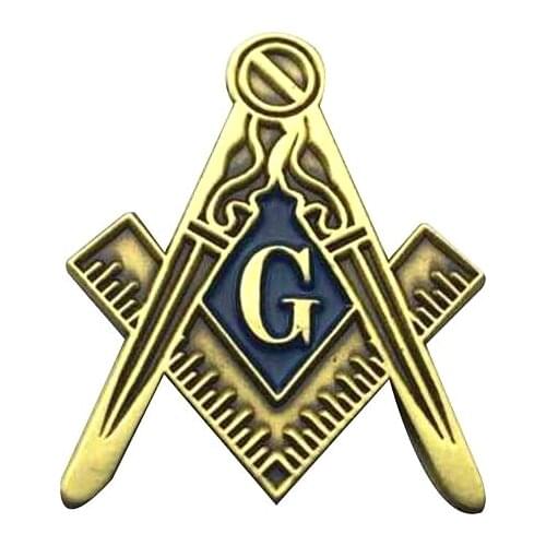 Masonic Lapel Pins Antique Bronze Compass And Sqaure GOD Brooch Gifts Badges With Butterfly Clutch,25.4mm