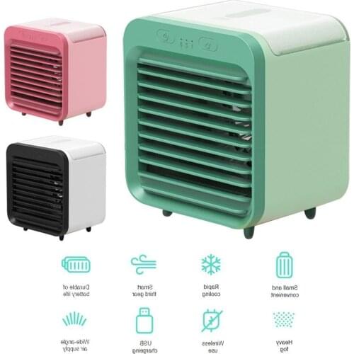 Mini Air Cooler Fan USB Water-Cooled Air Conditioner Portable Desktop Evaporative Humififier Purifier for Summer Home Office