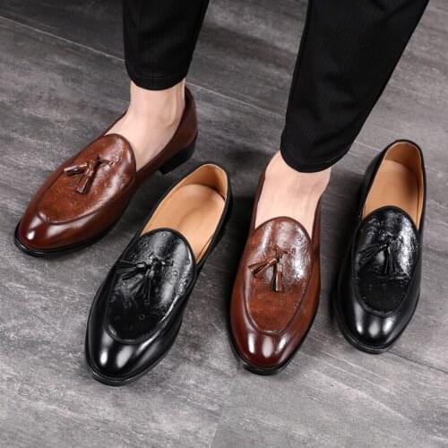 Men Loafers Leather Shoes For Man Business Dress Shoes Oxfords Shoes Fashion Mens Formal