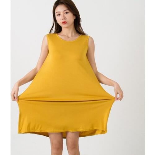 Elasticity Large Size Sleepwear Dress For Women New Modal Cotton Vest Nightdress Lounge Wear Night Shirt Summer Nightgowns