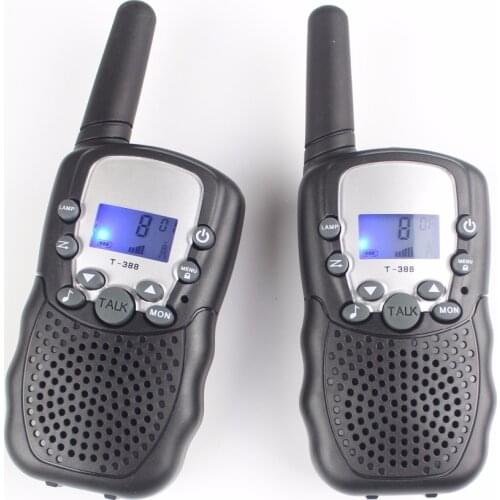 New kids 99 code T388 portable mobile Radio walkie talkie pair UHF PMR interphone FRS/GMRS talky walky w/ bright LED flashlight