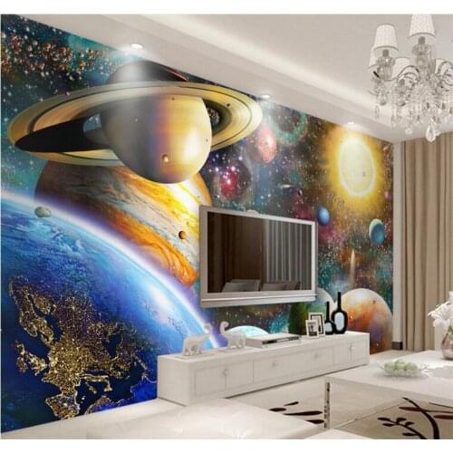 Custom photo 3D wallpaper large fresco space cosmic children bedroom bedroom large murals papel de parede wall paper