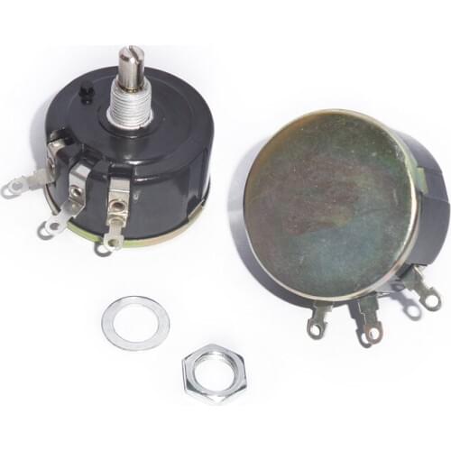 PHISCALE 2Pcs WX112(050) 5% Tolerance 5W 33K 6mm Round Shaft Single Turn Rotary Wirewound Potentiometer Variable Resistor