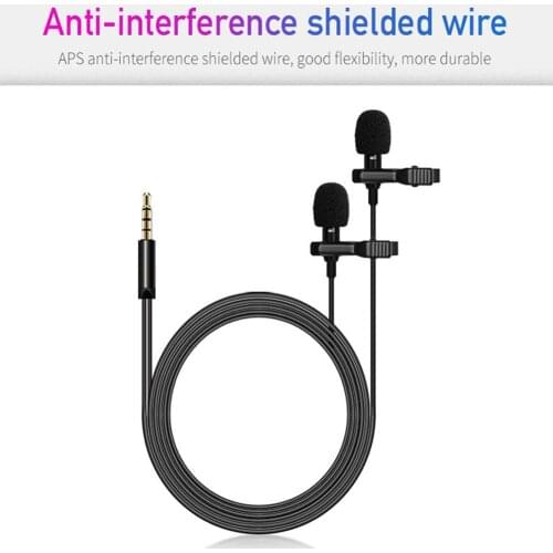 MINI Professionals 3.5mm Lapel Clip On Microphone Lavalier Mic For PC Laptop Lound Speaker For Recording YouTube Vlogging