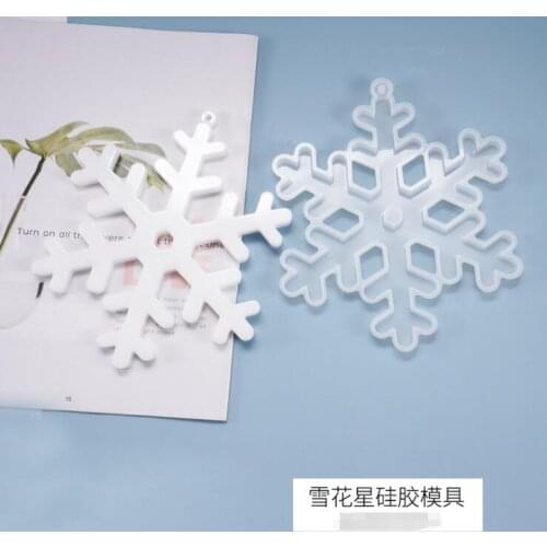 Transparent Silicone Mould Resin Decorative Craft DIY Christmas snowflake shape Type epoxy resin molds for jewelry making tools