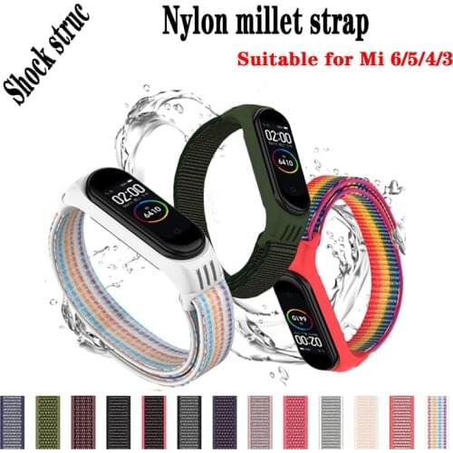 Nylon Loop for Xiaomi Mi Band 4 3 Strap Sport Bracelet Smartwatch Belt Pulsera Correa Xiaomi Strap Wristband for Miband 6 5 Band