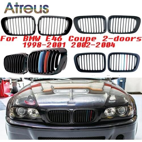 1set Replacement For BMW E46 Coupe M3 3 series 2 doors 1998-2004 Front Grille/Grilles Kidney Sport Style M Power Car Accessories