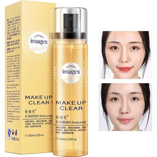 Makeup Remover Spray Face Eyes Lips Deep Cleansing Moisturizing Nourish Brighten Oil-Control Aloe Vera Gentle Skin Care 120ml