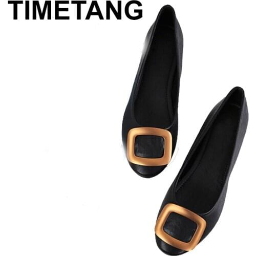 TIMETANGleather shoes women ladies loafers harajuku shoes woman flatscreepers sliponshoes for women tenis femininocasual slipon
