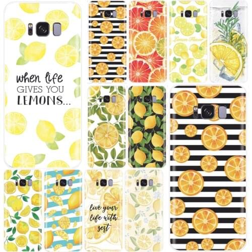 INS fruit lemon orange Smart Soft Silicone TPU Phone Case For Samsung Galaxy Note 8 9 S7 S6 EDGE S8 S9 S10 Plus