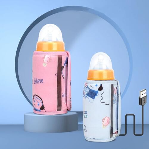 USB Baby Bottle Warmer Portable Milk Travel Cup Warmer Heater Infant Feeding Bottle Bag Storage Cove Low Current Safety Heating