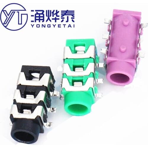 PJ-313D SMD headphone jack 3.5 headphone audio seat 6-pin SMD seat six feet three free shipping