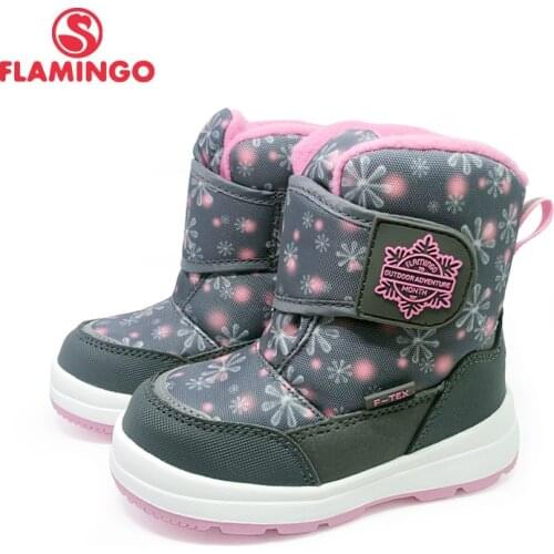 FLAMINGO Winter Wool Keep Warm Shoes Anti-slip Children High Quality Snow Boots for Girl Size 24-29 Free Shipping G5-2014/2015