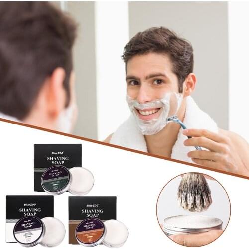 1pc Mens Beard Grooming SoapMustache Moisturizing Wax For Beard Face Care Styling Shaving Natural Beard Cleaning Foam Cream