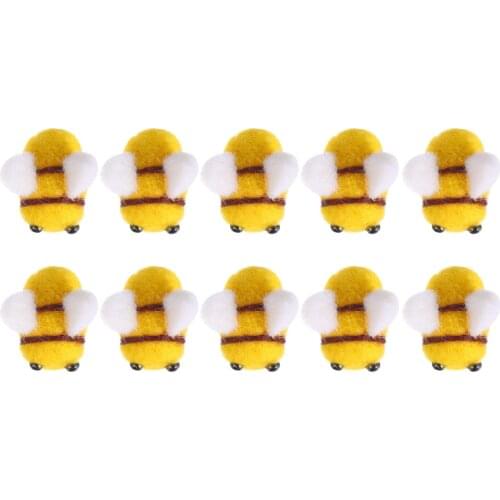 10Pcs Bees Party Wool Felt Baby Shower Costume Accessories Nursery Supplies Ornament