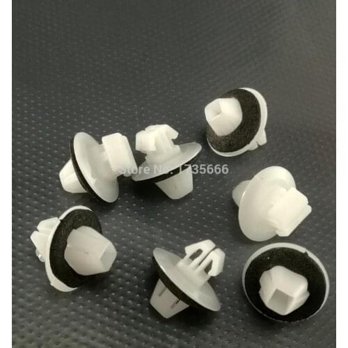 100 Clips White Rocker Panel Moulding Clips With Sealer fit For Suzuki SX4 Grand Vitara Case For TOYOTA YARIS