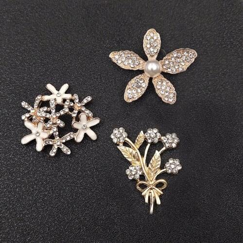 2020New 30Pcs Rhinestones Button for Wedding Decoration Clothing or DIY Shoes Flower Accessories HZ673-HZ675