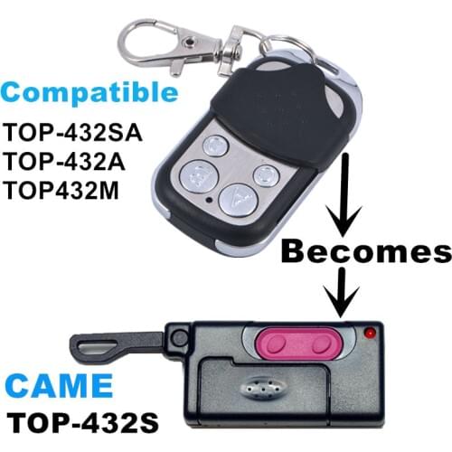 433 Copy CAME TOP-432S Duplicator 433.92 mhz remote control Universal Garage Door Gate Fob Remote Clone 433mhz fixed code