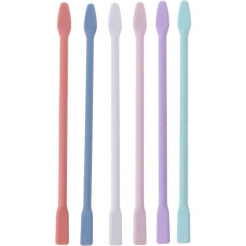 6Pcs Silicone Stir Sticks Resin Mix Sticks Facial Make Up Stirring Rods for Mixing Resin Liquid Paint Epoxy DIY Crafts