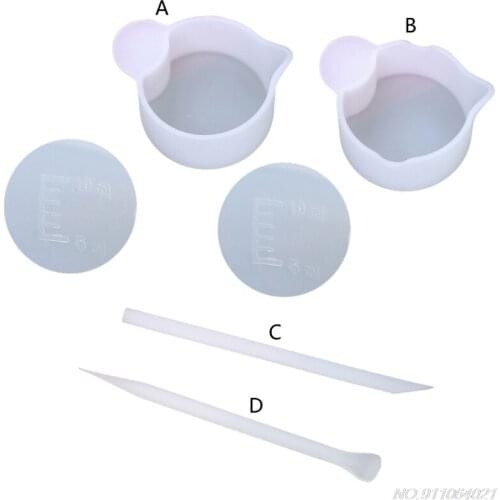 Free Shipping Silicone Stirrer Stick Clear Glue Mixing Cup for DIY Resin Casting Jewelry Making Tools Accessories ju18 wholesale