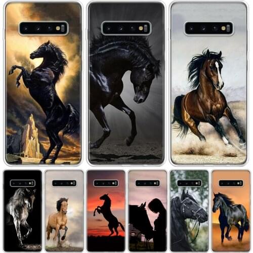 Hot Galloping Horse Phone Case For Samsung Galaxy S10 S20 Ultra Lite Note 10 9 8 S9 S8 J4 J6 J8 Plus + Pro S7 Coque Capa