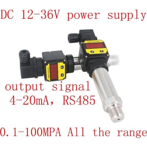 Pressure Transmitter LED Digital Display Fuel Pressure Sensor Water Pressure Transmitter Pressure Transducer QDW90A