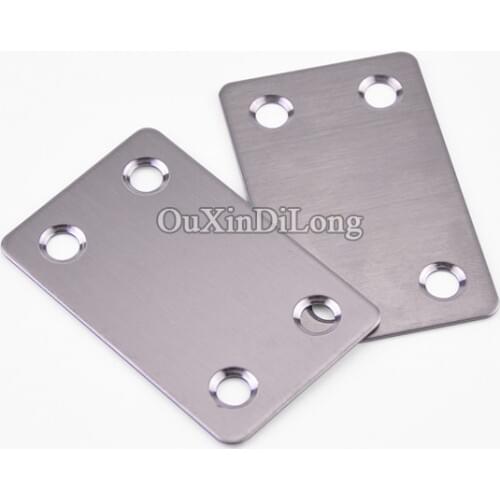 HOT 200PCS Stainless Steel Flat Corner Brace Plate Angle Shelf Bracket Connector Furniture Repair Fixing Joining Accessories