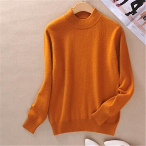 Cashmere Sweaters Women Autumn Winter Female Soft and Comfortable Warm Slim Cashmere Pullovers Solid Tops